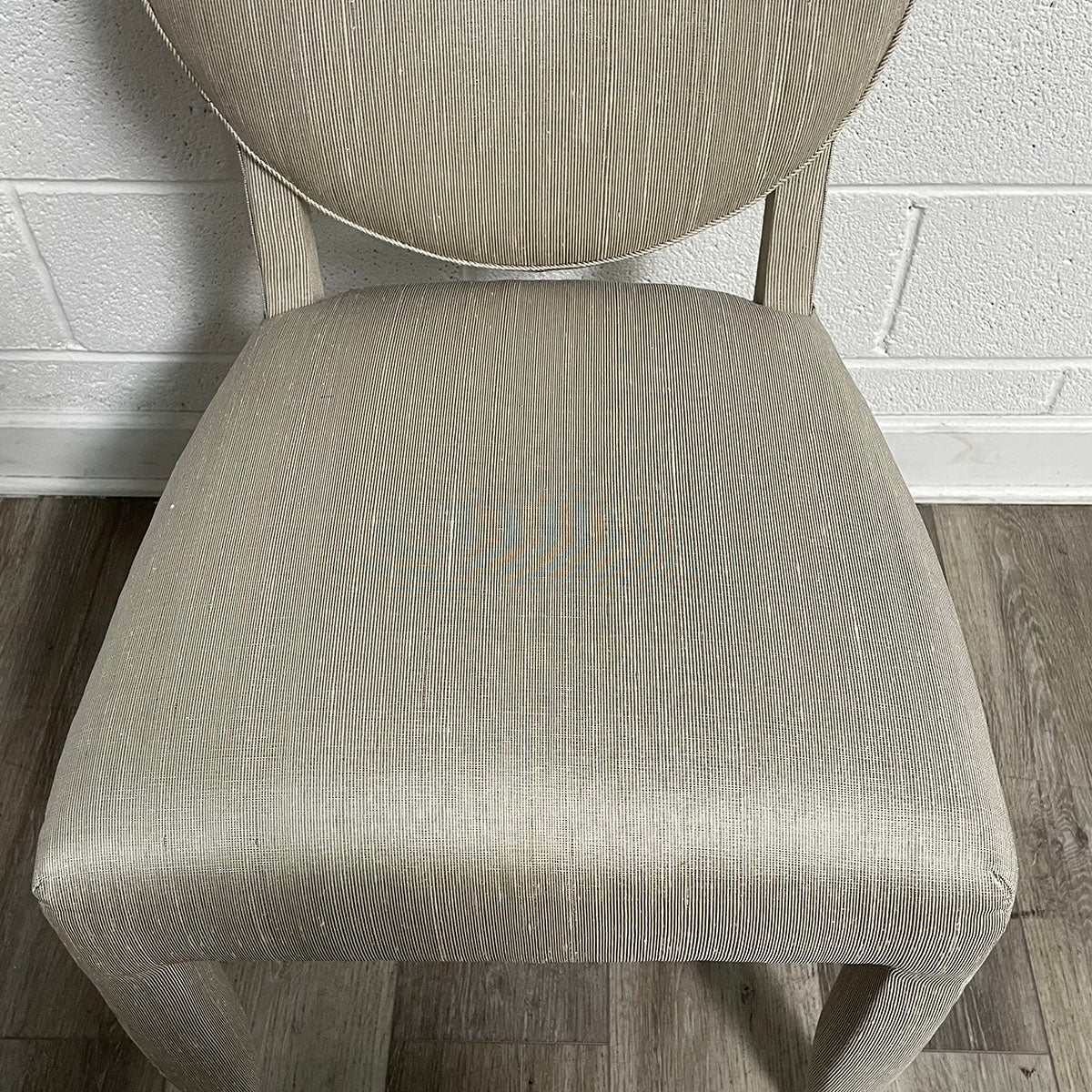 Set Of 4 Light Gray Upholstered Dining Chairs