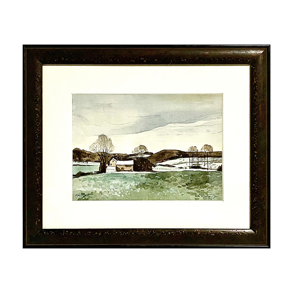 "Pasteur" Watercolor Painting Signed