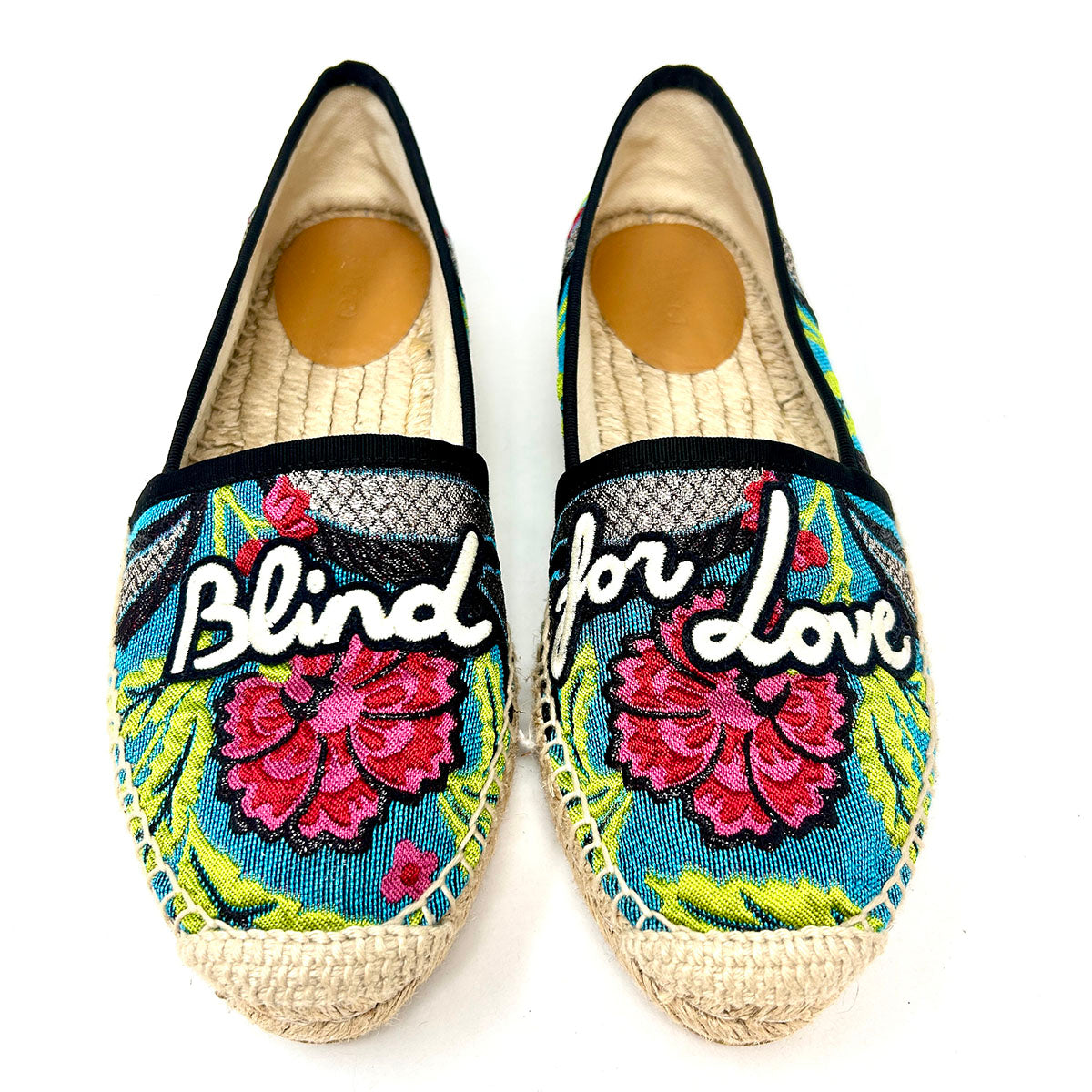 Gucci "Blind for Love" Fabric Espadrille