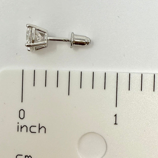 7mm Round Moissanite Stud Earrings