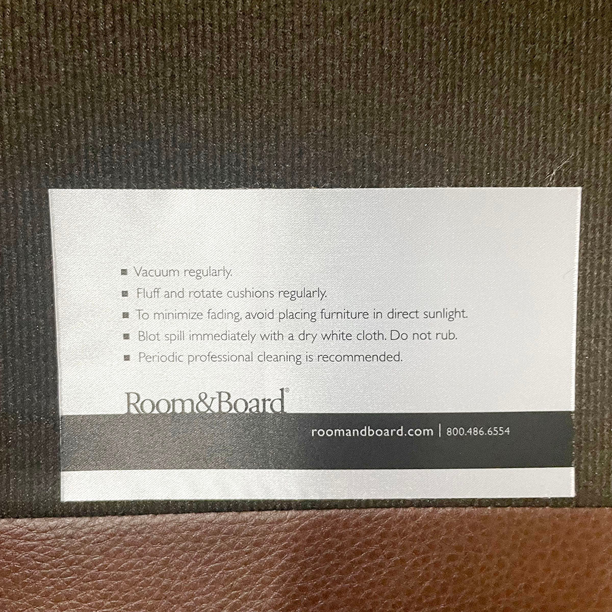 Room & Board Brown  Leather Sofa