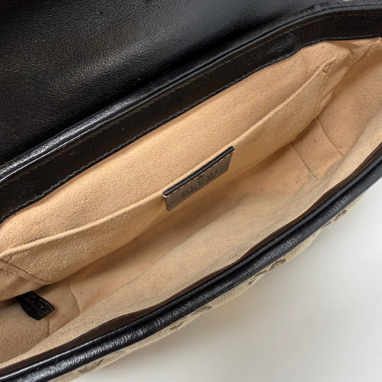 Gucci Monogram Matelasse Diagonal Marmont Shoulder Bag