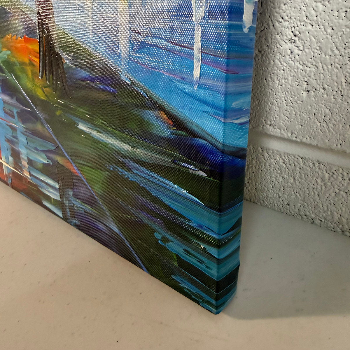 "City by the Lake" Signed on Reverse (COA)