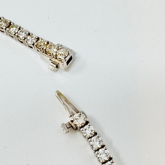 18K White Gold 7.28ct Diamond Tennis Necklace