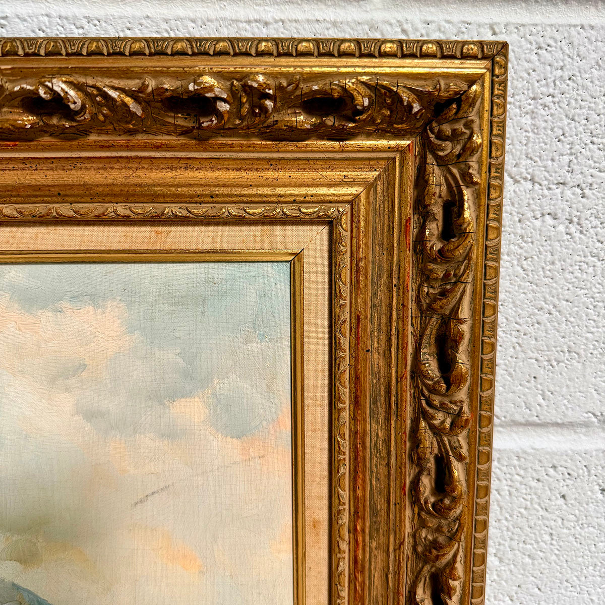 Mountainscape with Fishermen, Signed