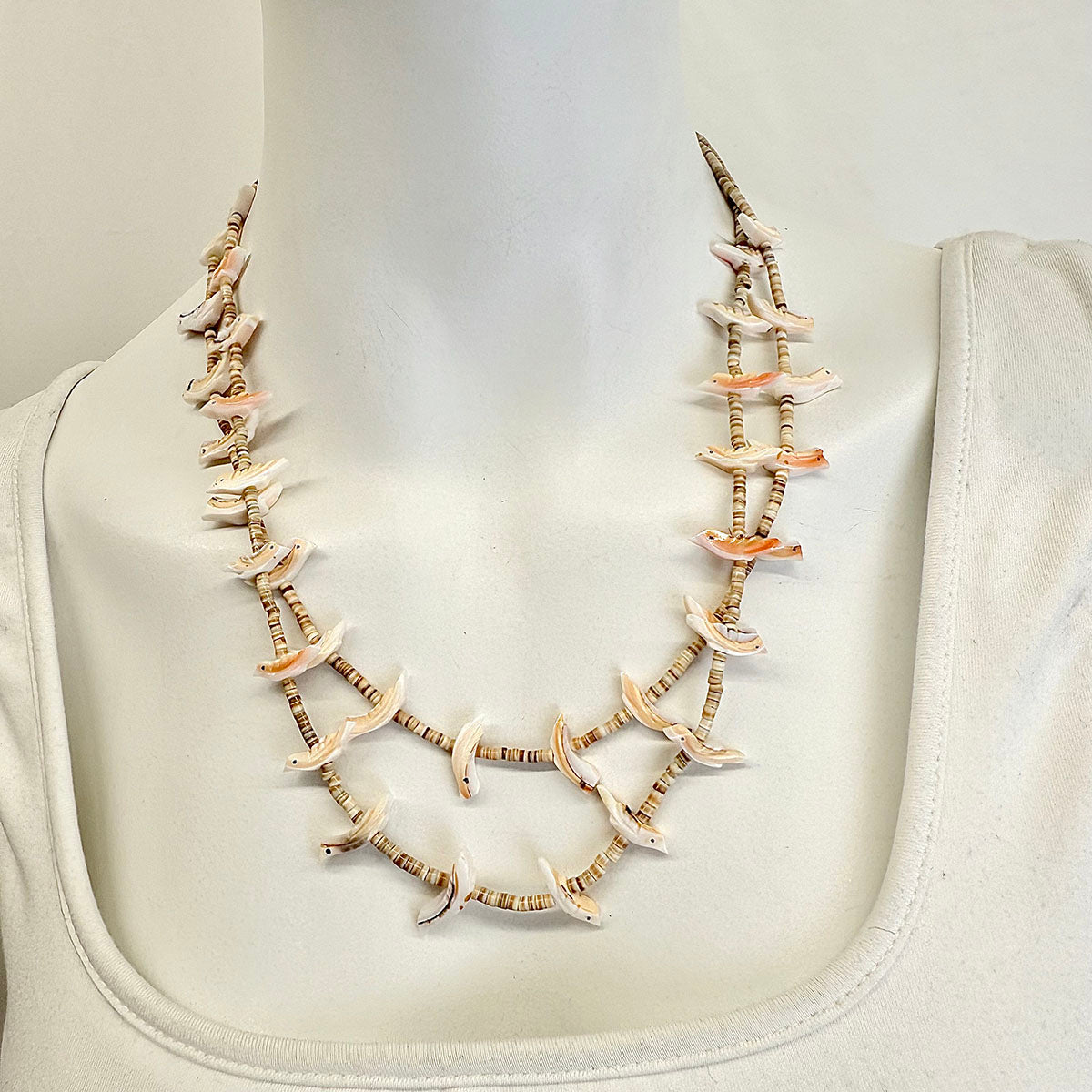Zuni Double Stranded Fetish Necklace