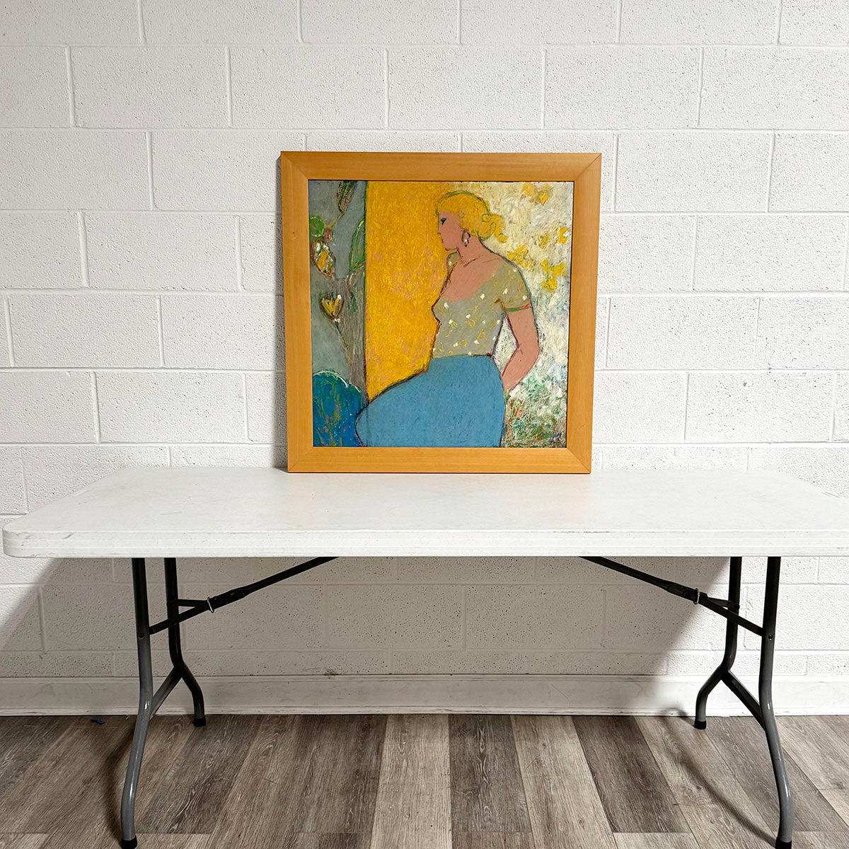 Blonde Lady Oil on Board