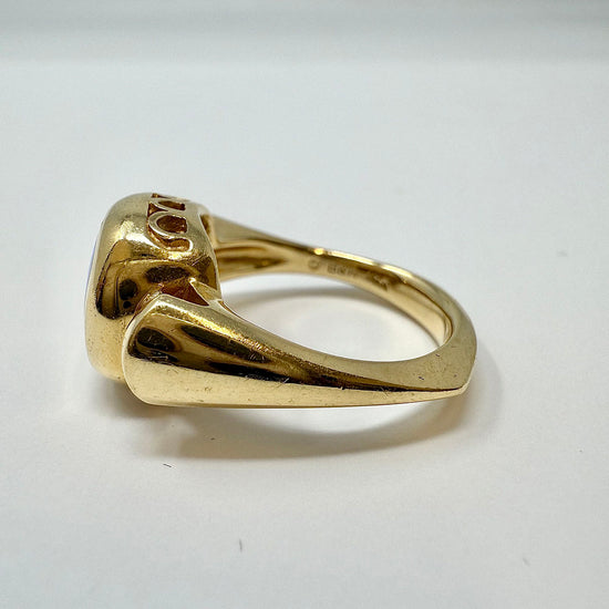 14K Gold Ring with Opal and  Diamond
