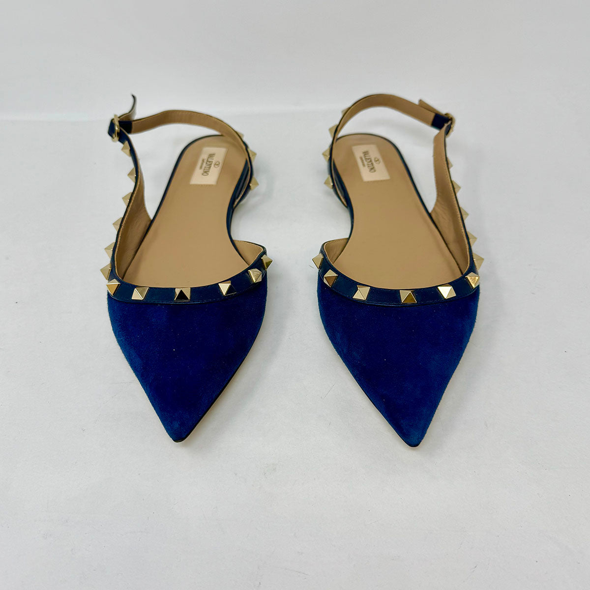 Valentino Rockstud Flat Slingbacks