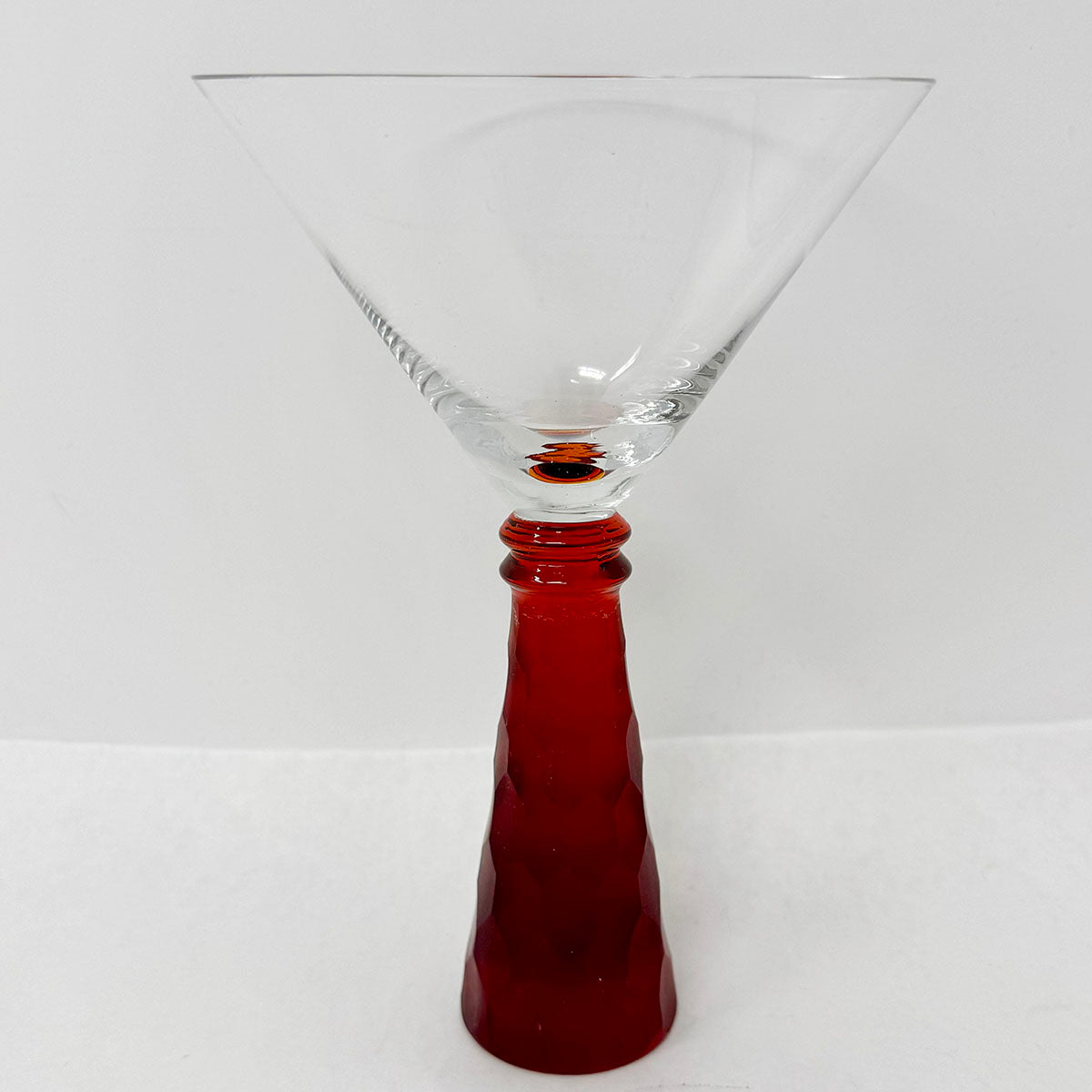 Set of 7 Frosted Hex Martini Glass