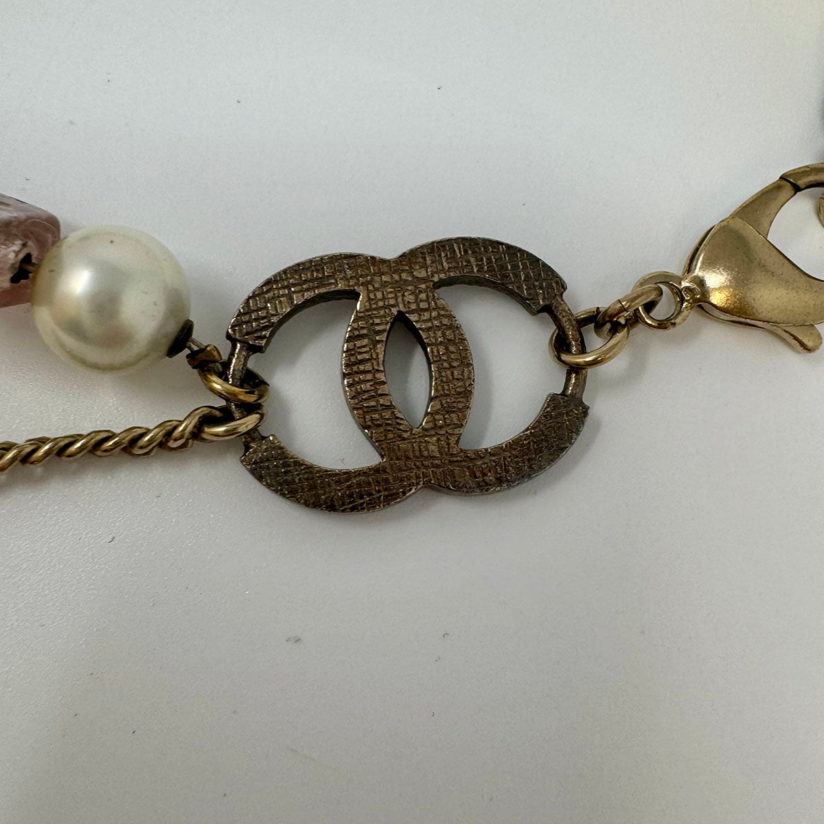 Chanel Faux Pearl  Necklace/Belt  with Interlocking CC and Medallion