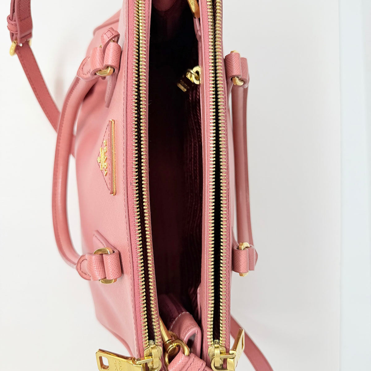 Prada Two Way Saffiano Handle Bag