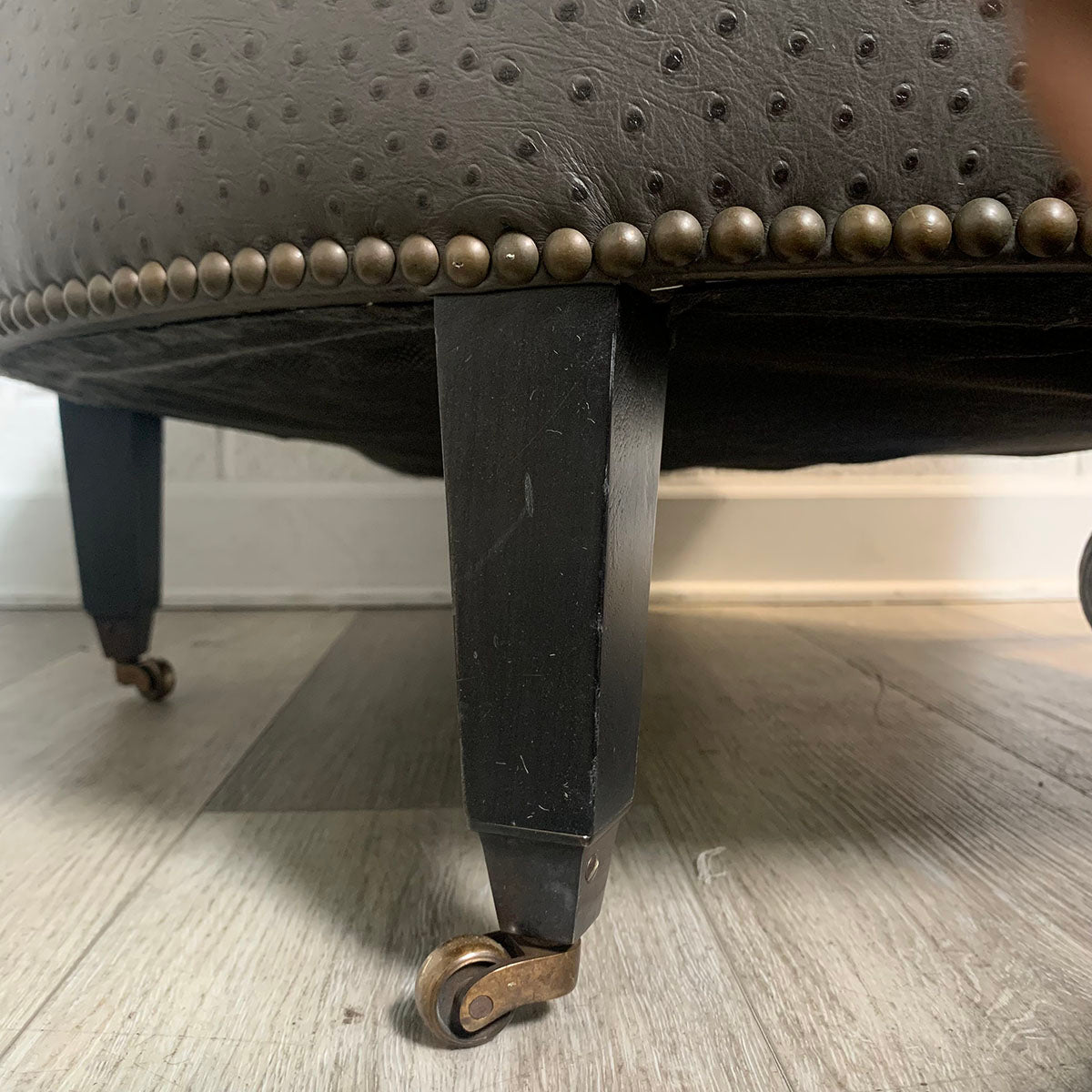 Polkadot Ottoman on Wheels
