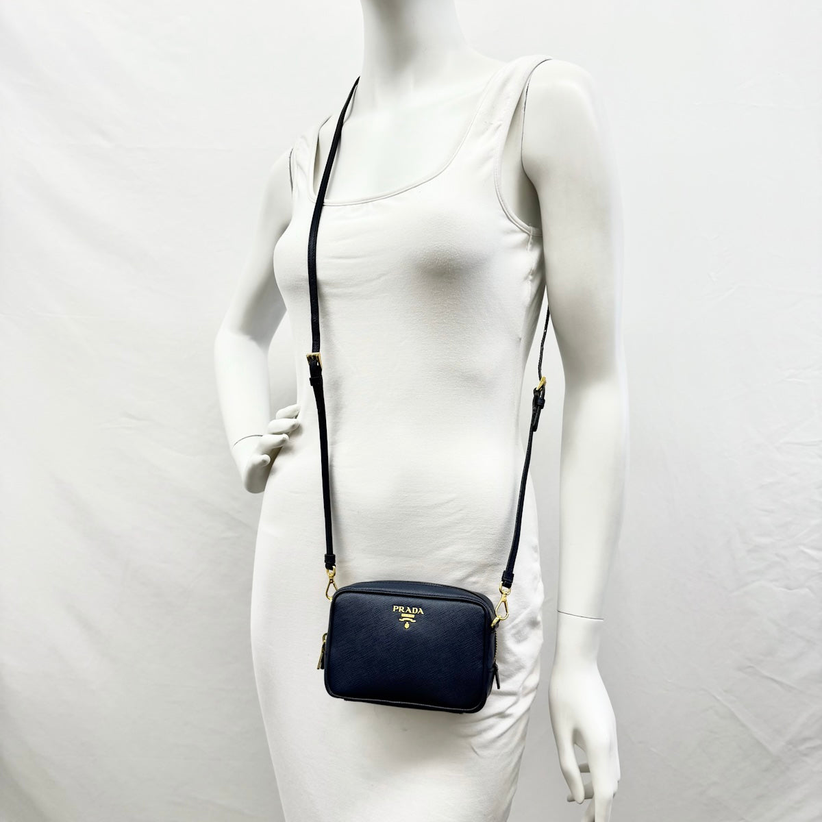 Prada Zip Leather Camera Bag