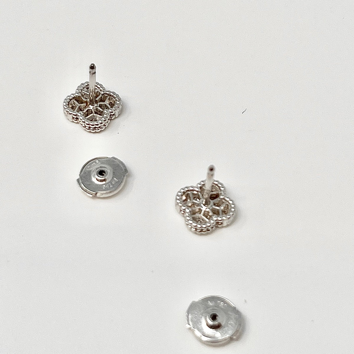 Van Cleef & Arpels Alhambra Diamond Stud Earrings