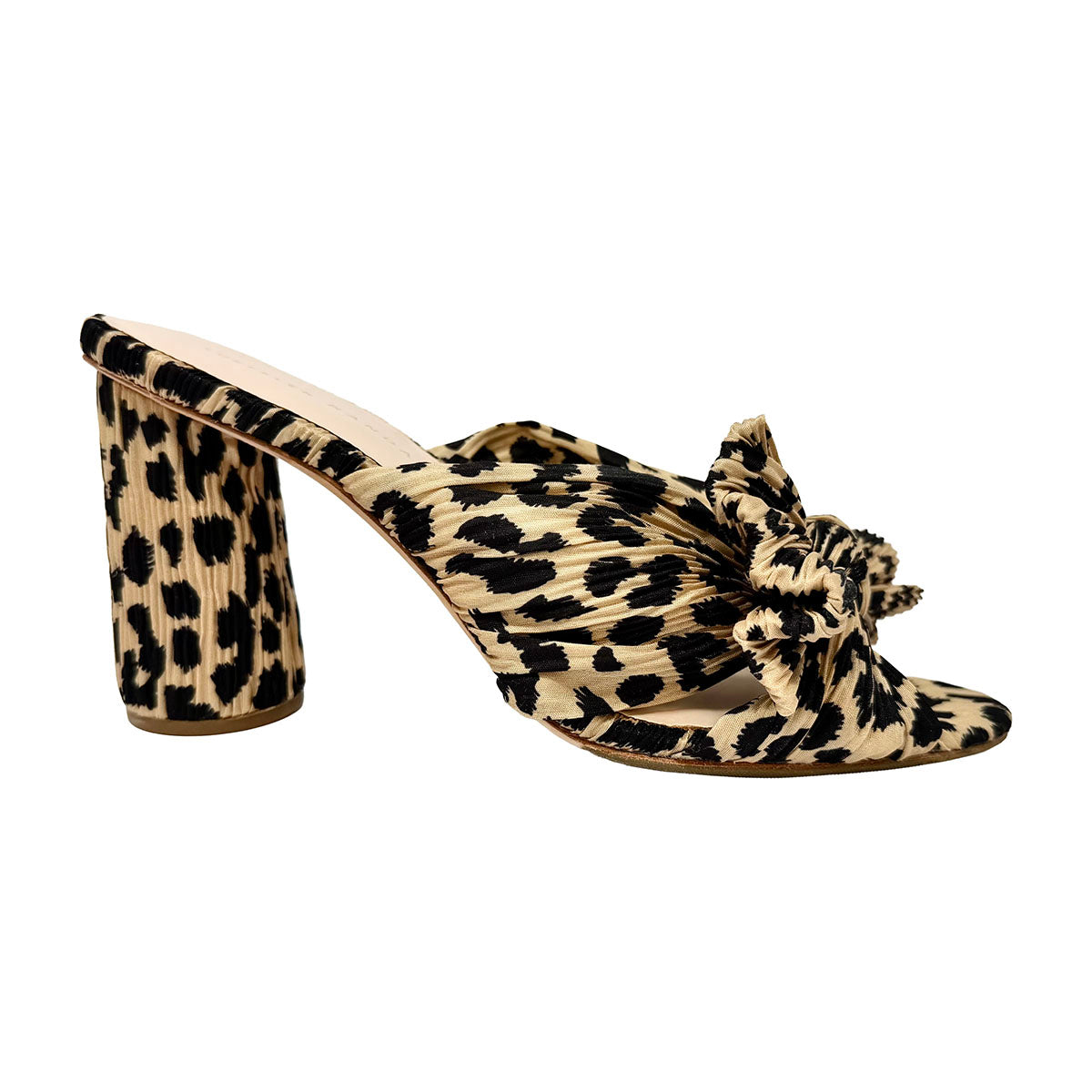 Loeffler Randall Animal Print Bow Accents Slides