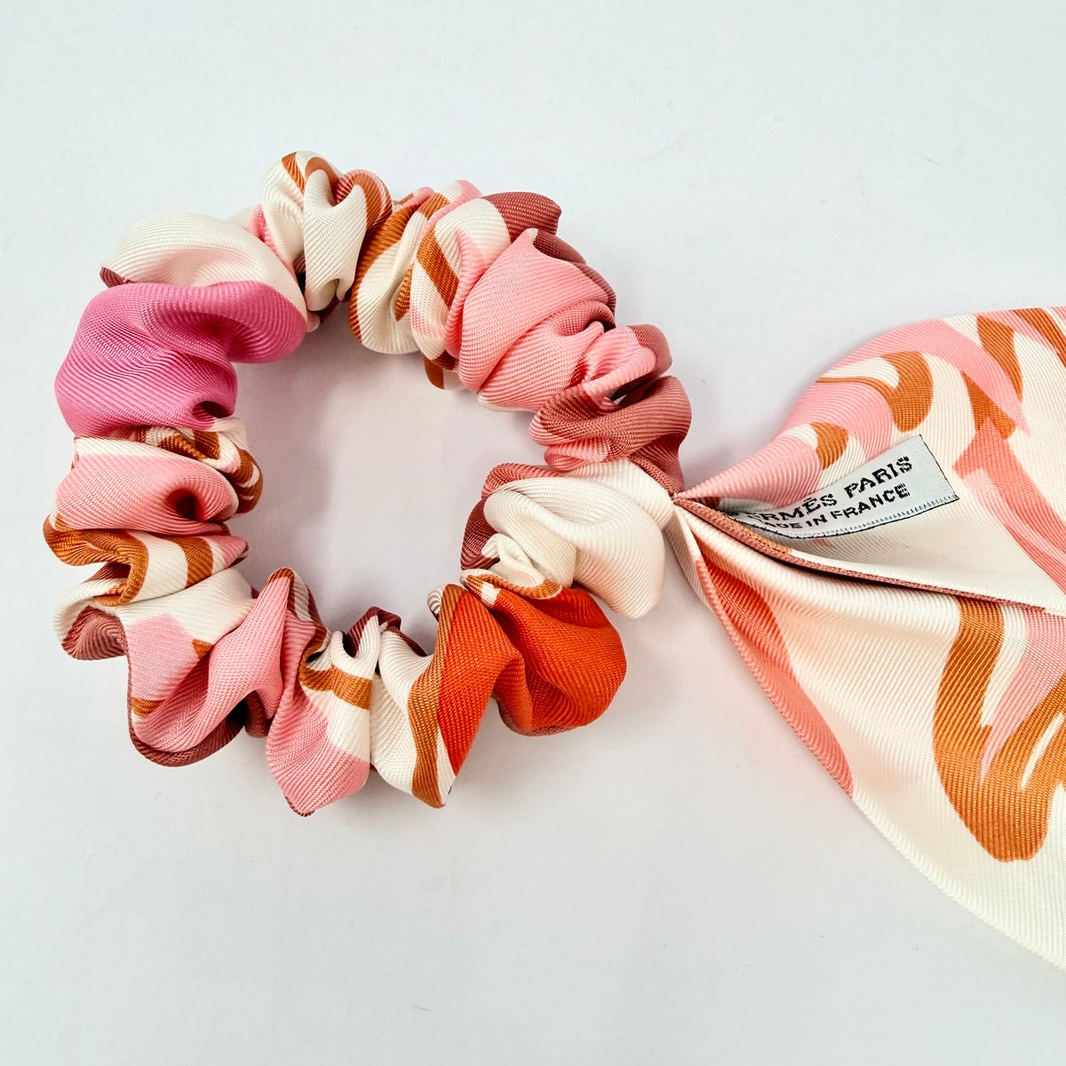 Hermes Silk Scrunchie with Twilly Attachment