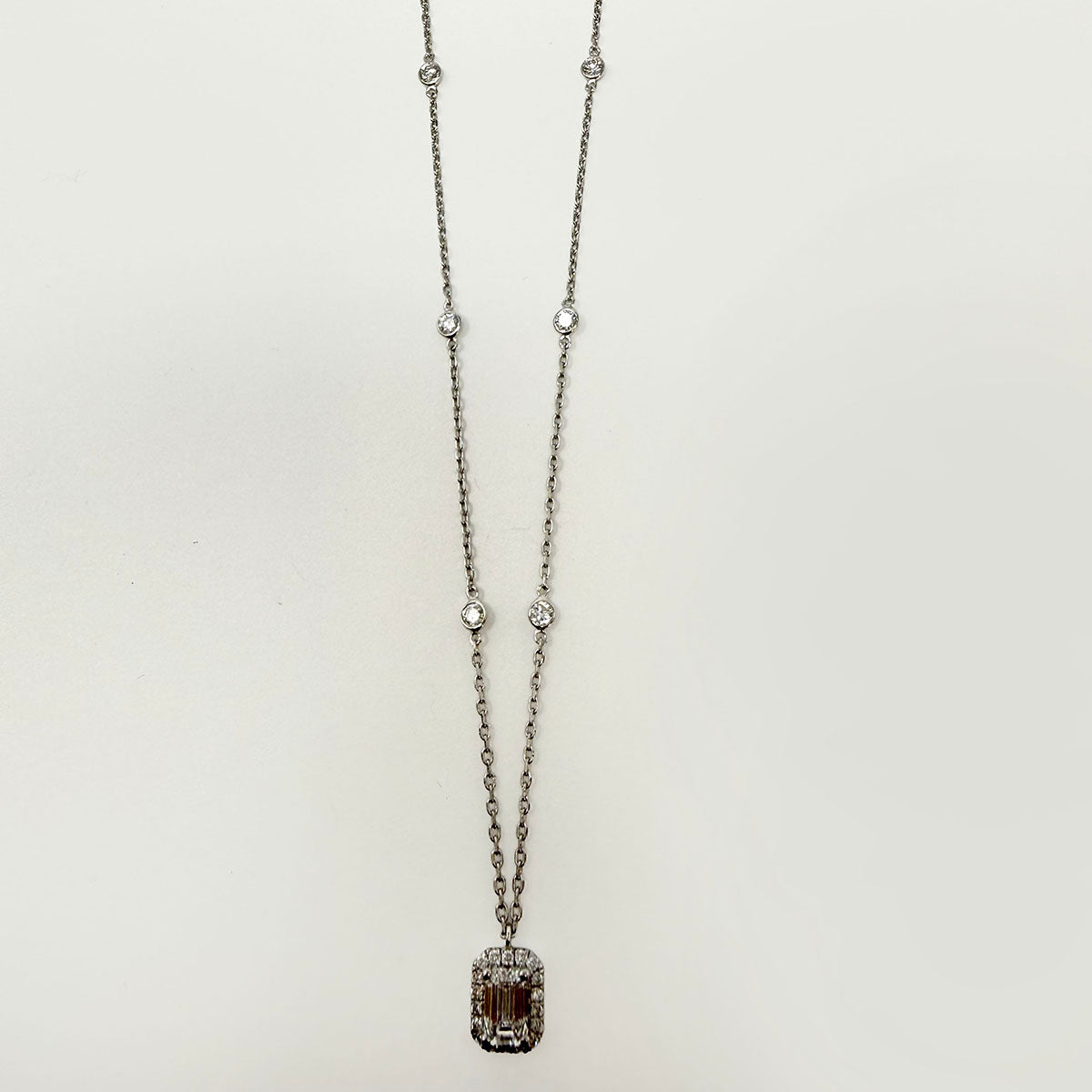 Lab Diamond Pendant Necklace