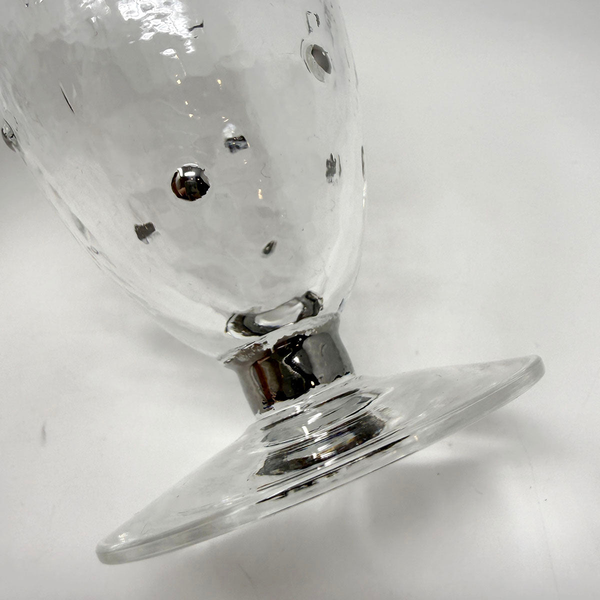 Set of 6 Smeyers Hand Blown Iced Tea Glasses w/ Platinum Dots