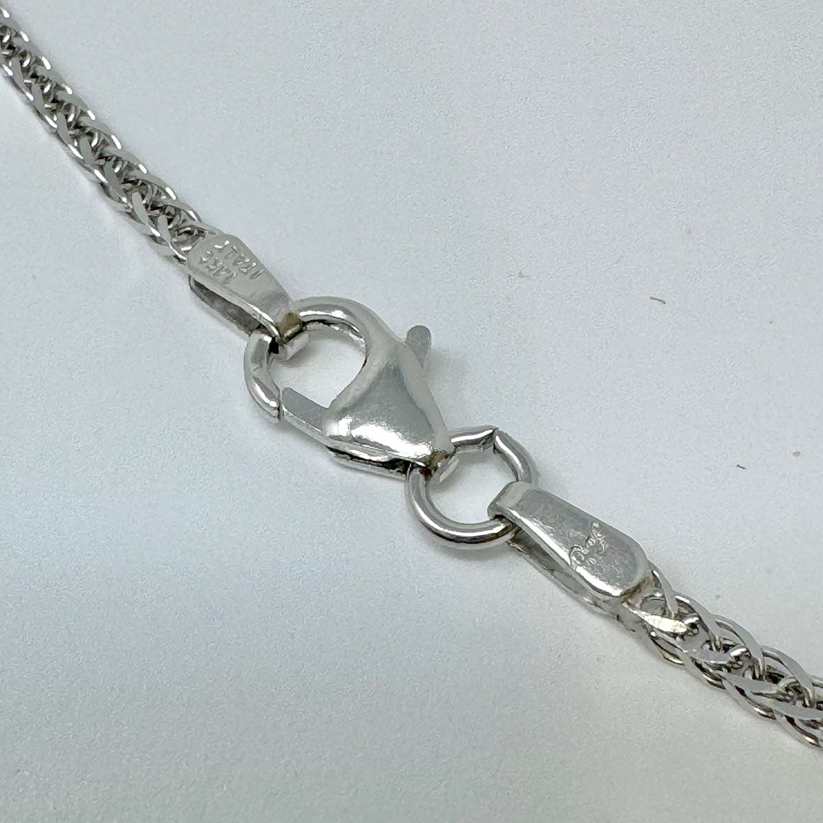 18K White Gold  15" Necklace with Removable White Gold Diamond Enhancer