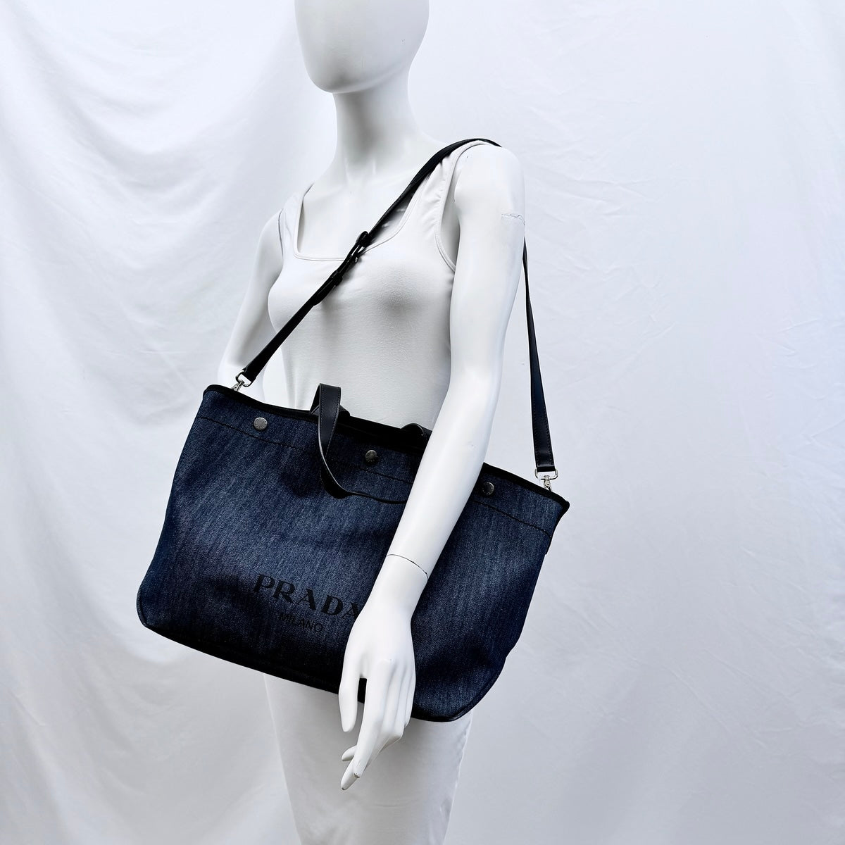 Prada Denim Bucket Tote