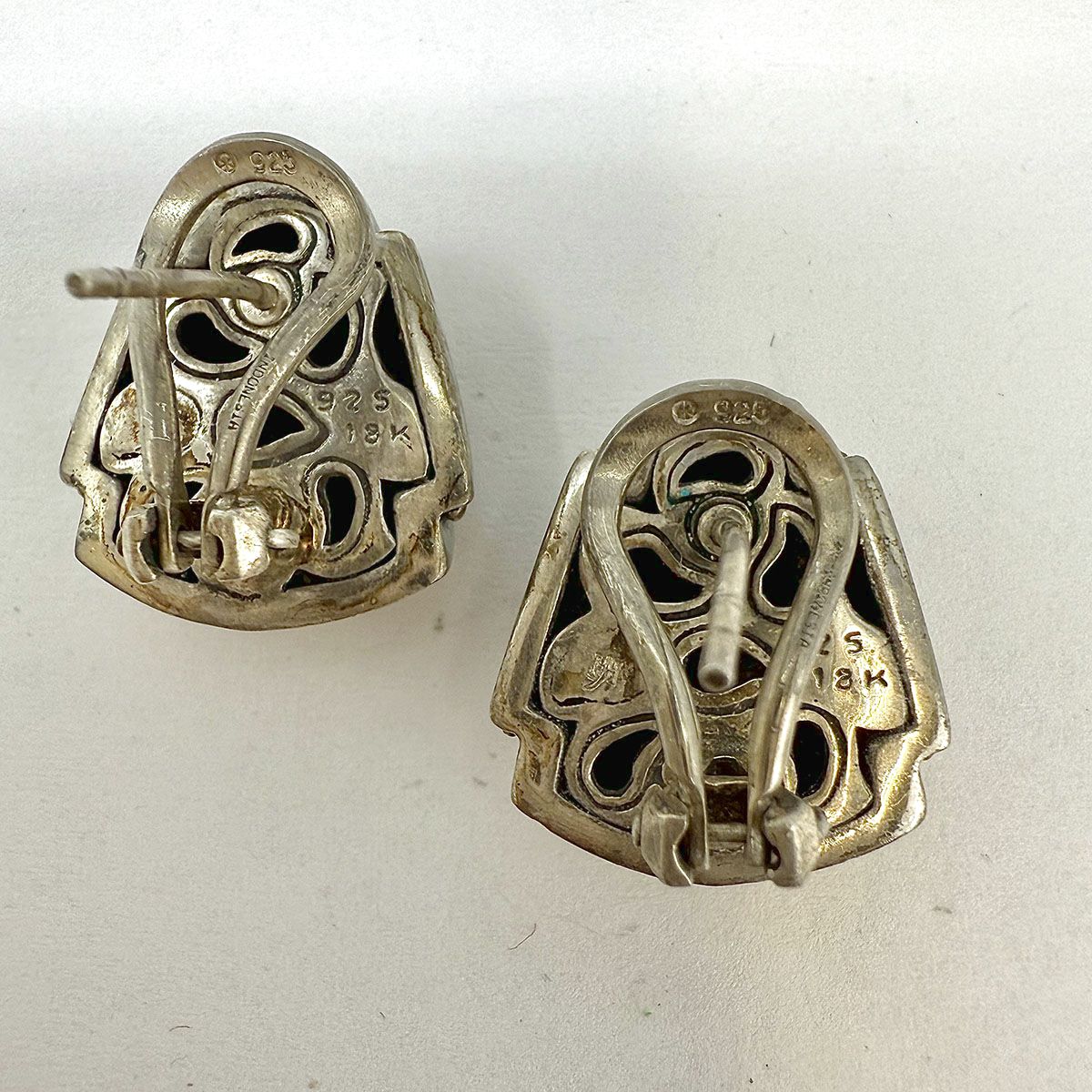 John Hardy Two-tone Dot Buddha Belly Earrings