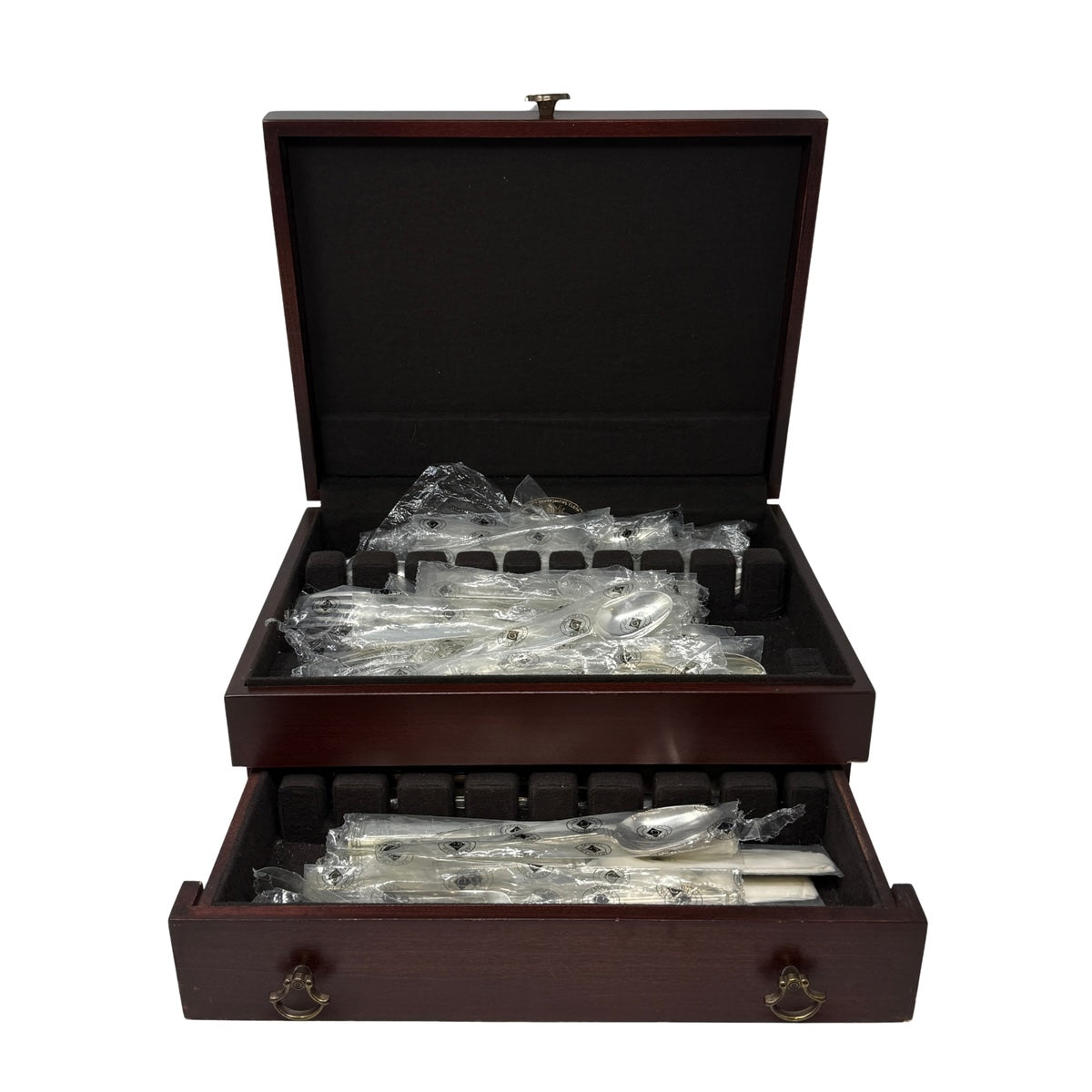 Argenterie Greggio Sterling Silver Flatware Set 6-Pc Plc Setting for 8 + Box