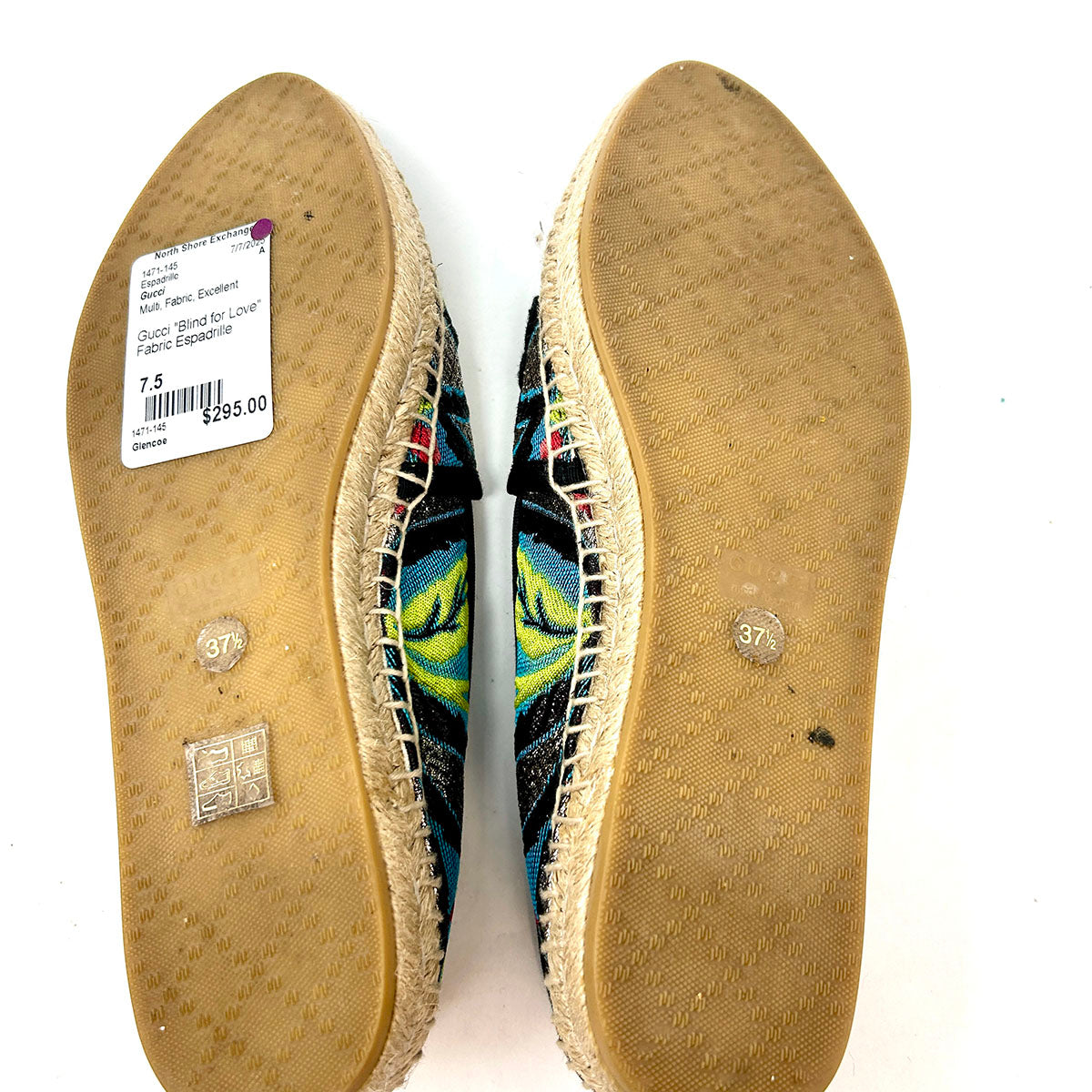 Gucci "Blind for Love" Fabric Espadrille