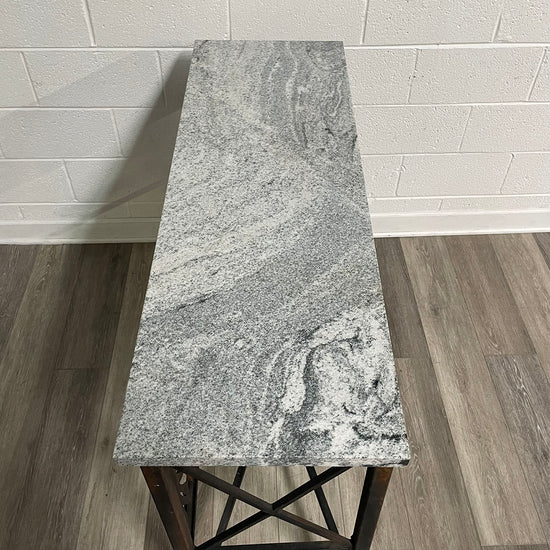 Marble Top Console Table With Iron Base