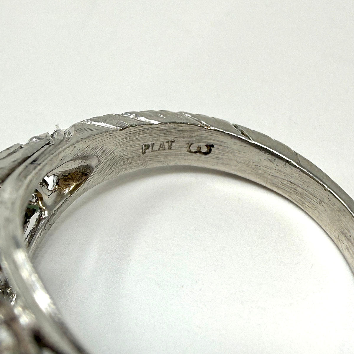 Platinum Vintage Ring with 1.25ct European Cut Diamond