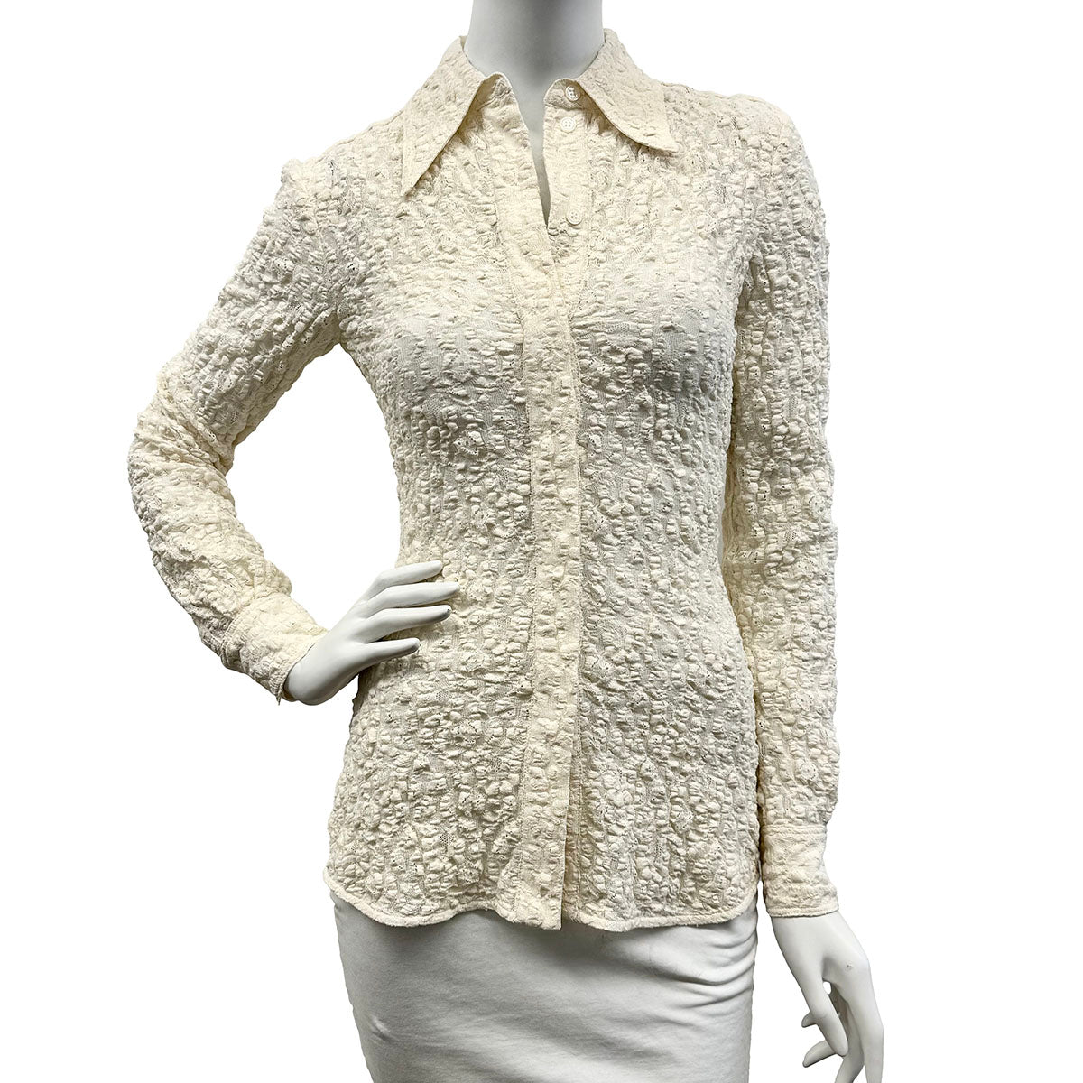 Victoria Beckham Cloque Lace Blouse