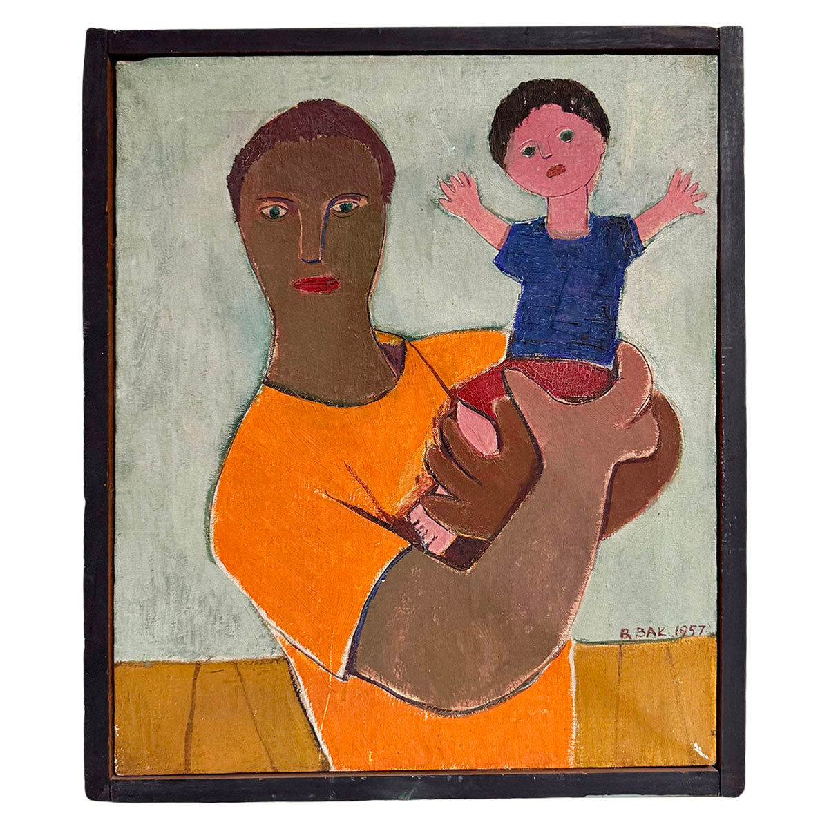 "Parent and Child" Signed and dated 1957