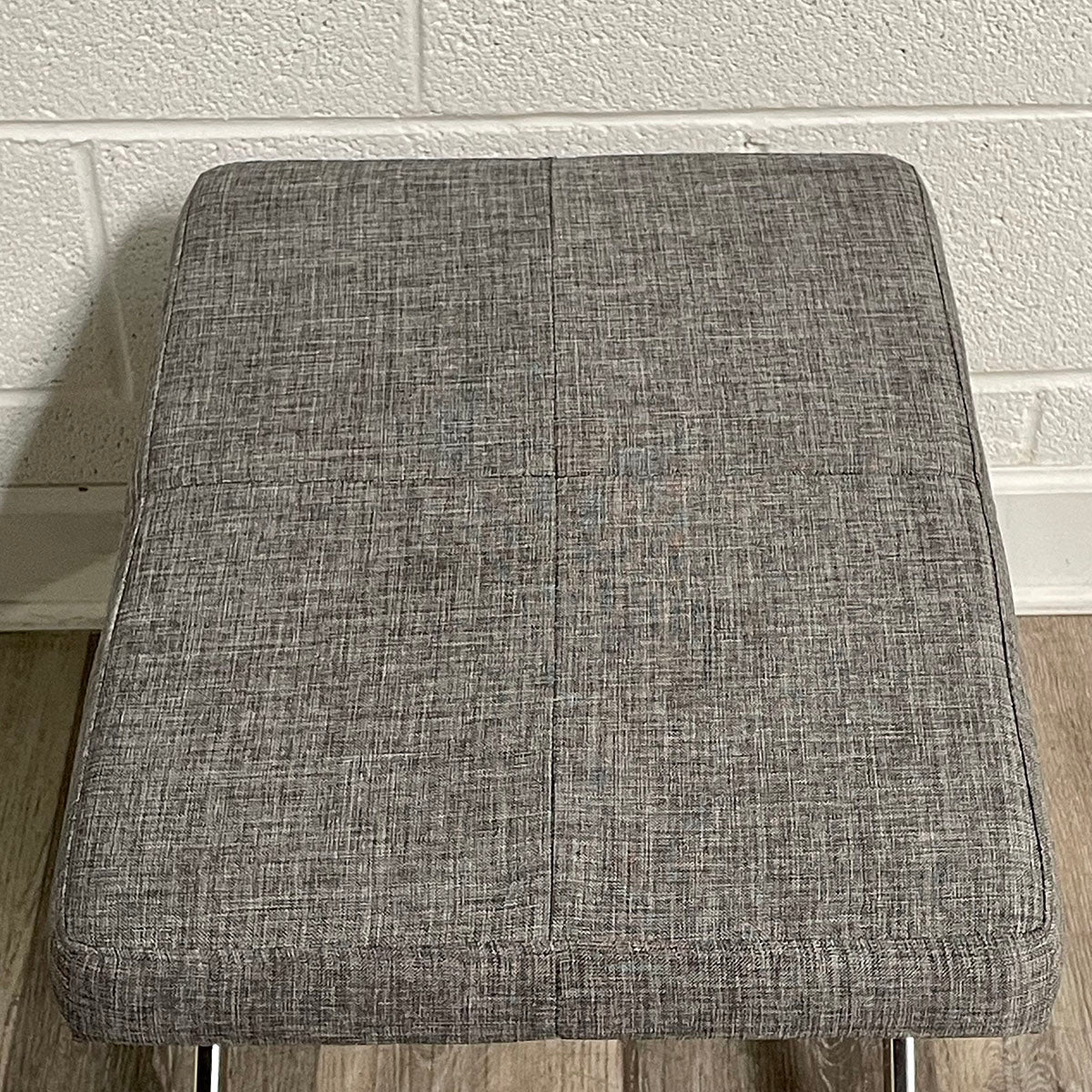 Upholstered Bench with Chrome Base