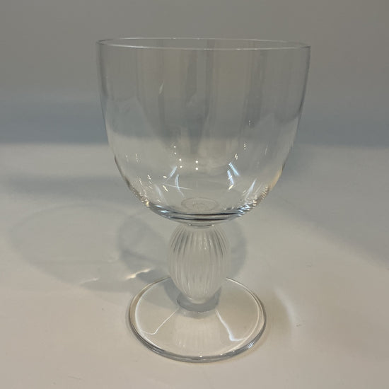 Lalique Glassware "Langeais" Set of 8 Frosted Stemware