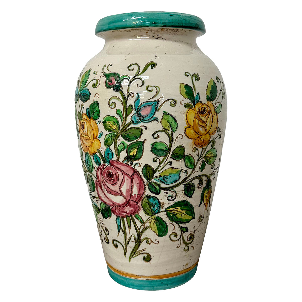 Italian Pottery Floor Vase