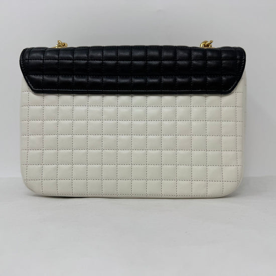Celine Quilted C Bicolor Shoulder Bag