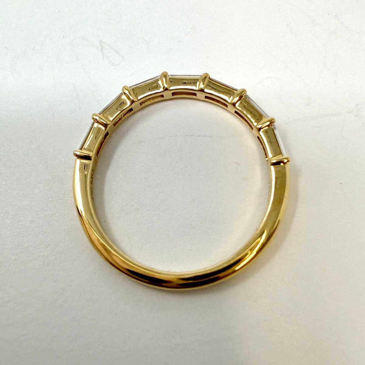 14K Gold Ring with Lab Grown Baguette Diamond