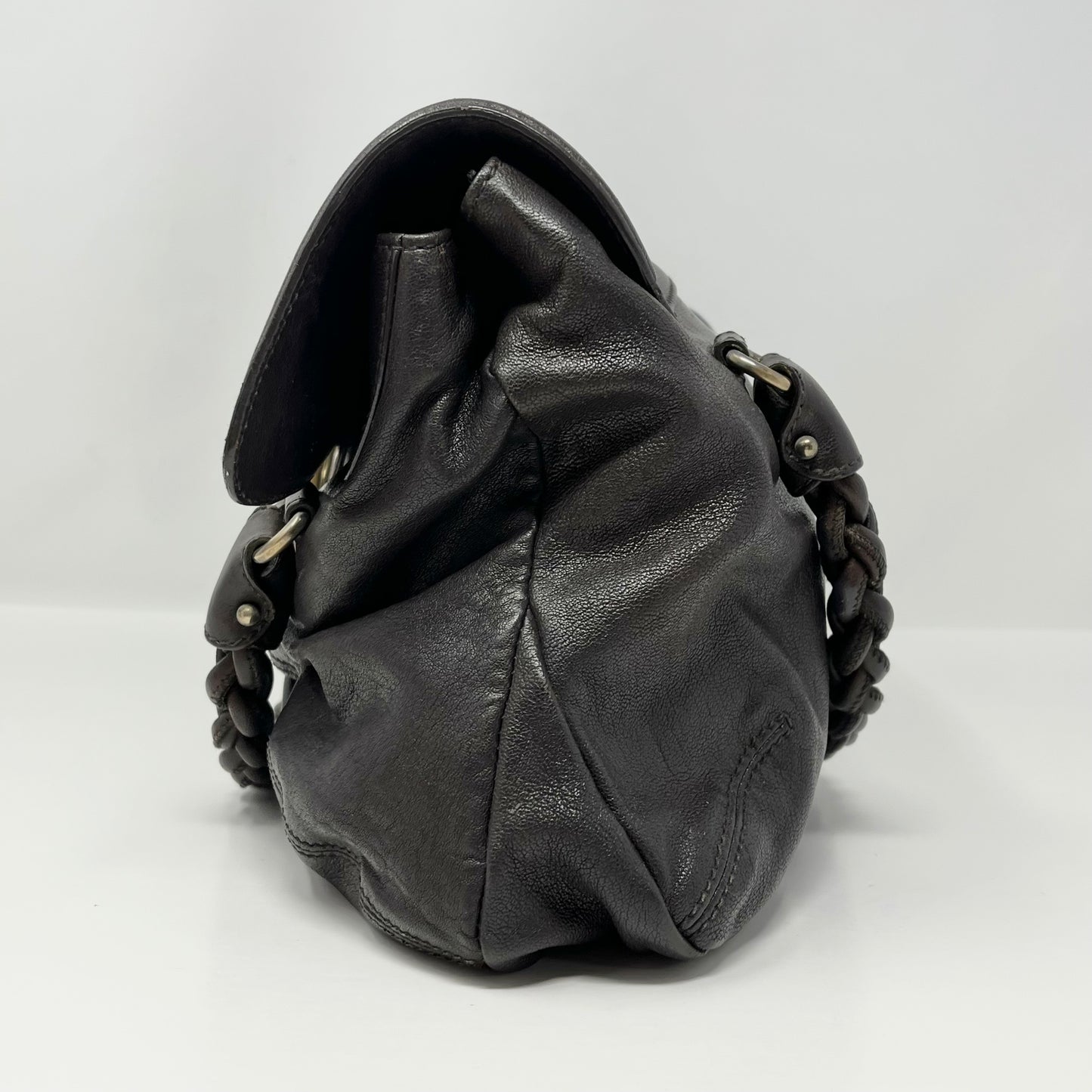 Ferragamo Shoulder Bag with Braided Handles
