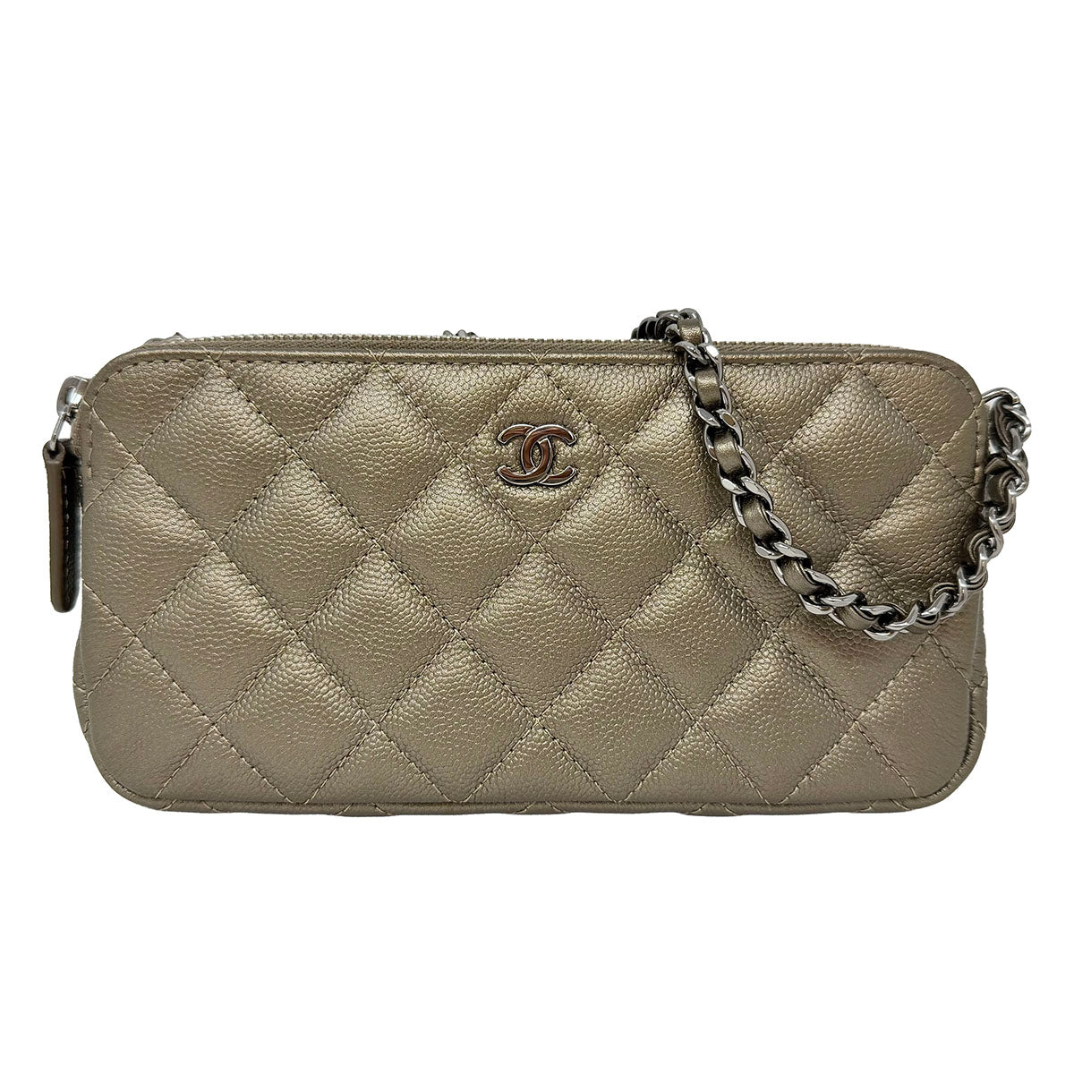 Chanel  Double Zip Clutch on Chain