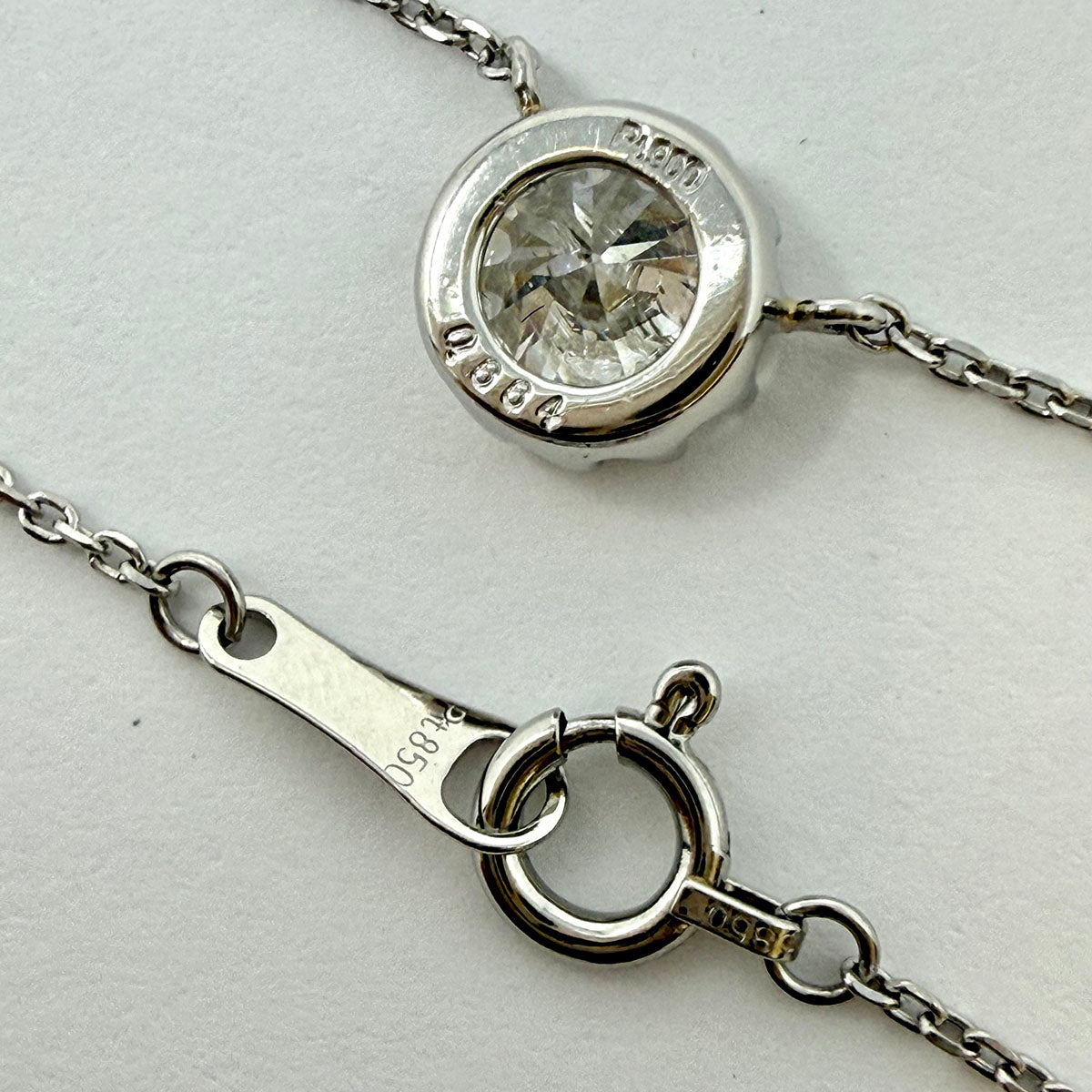 Platinum Necklace with Diamond Pendant
