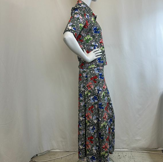 Rosetta Getty Floral Print 2 PC Dress