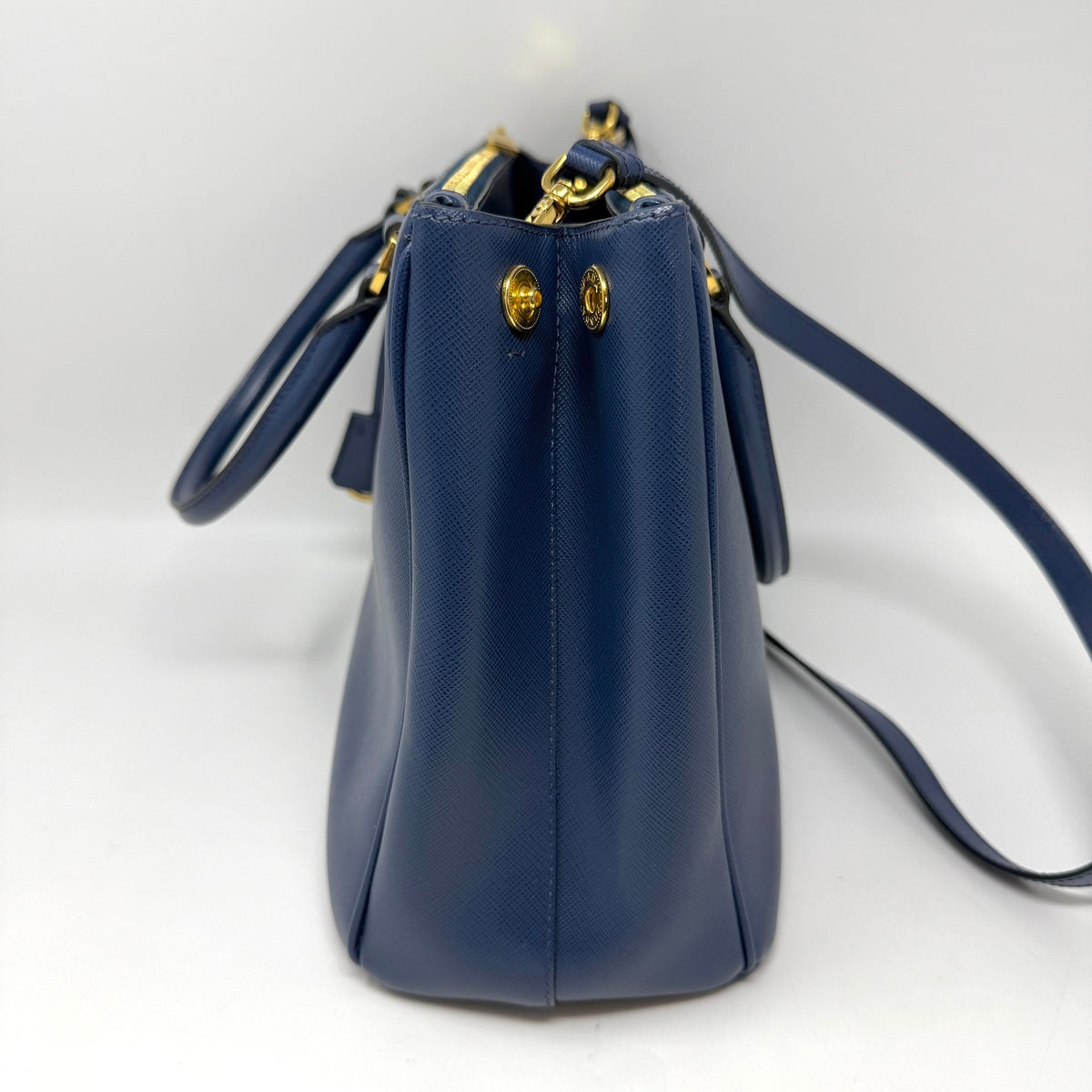 Prada Galleria Saffiano Leather Double Zip Handle Bag