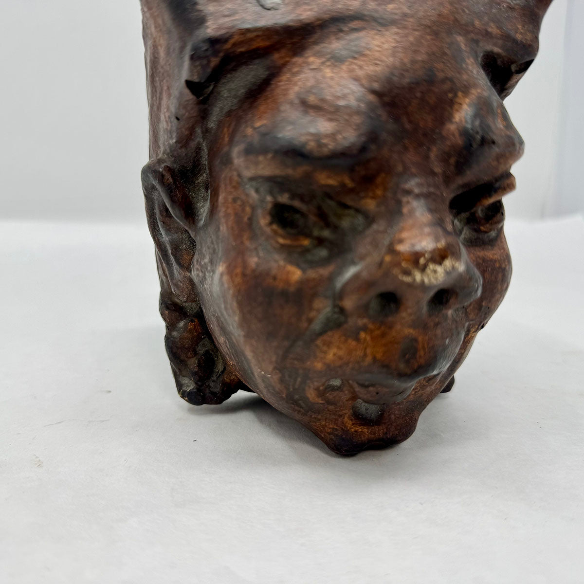 Heavy Plaster Figurine of  Old Man's Face
