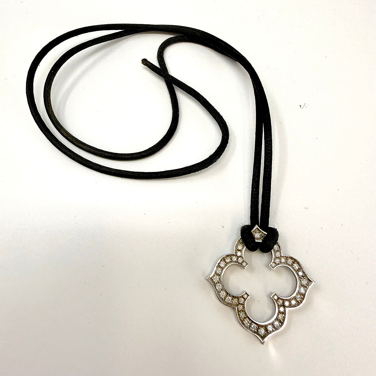 Cartier Quatrefoil Diamond Pendant Necklace