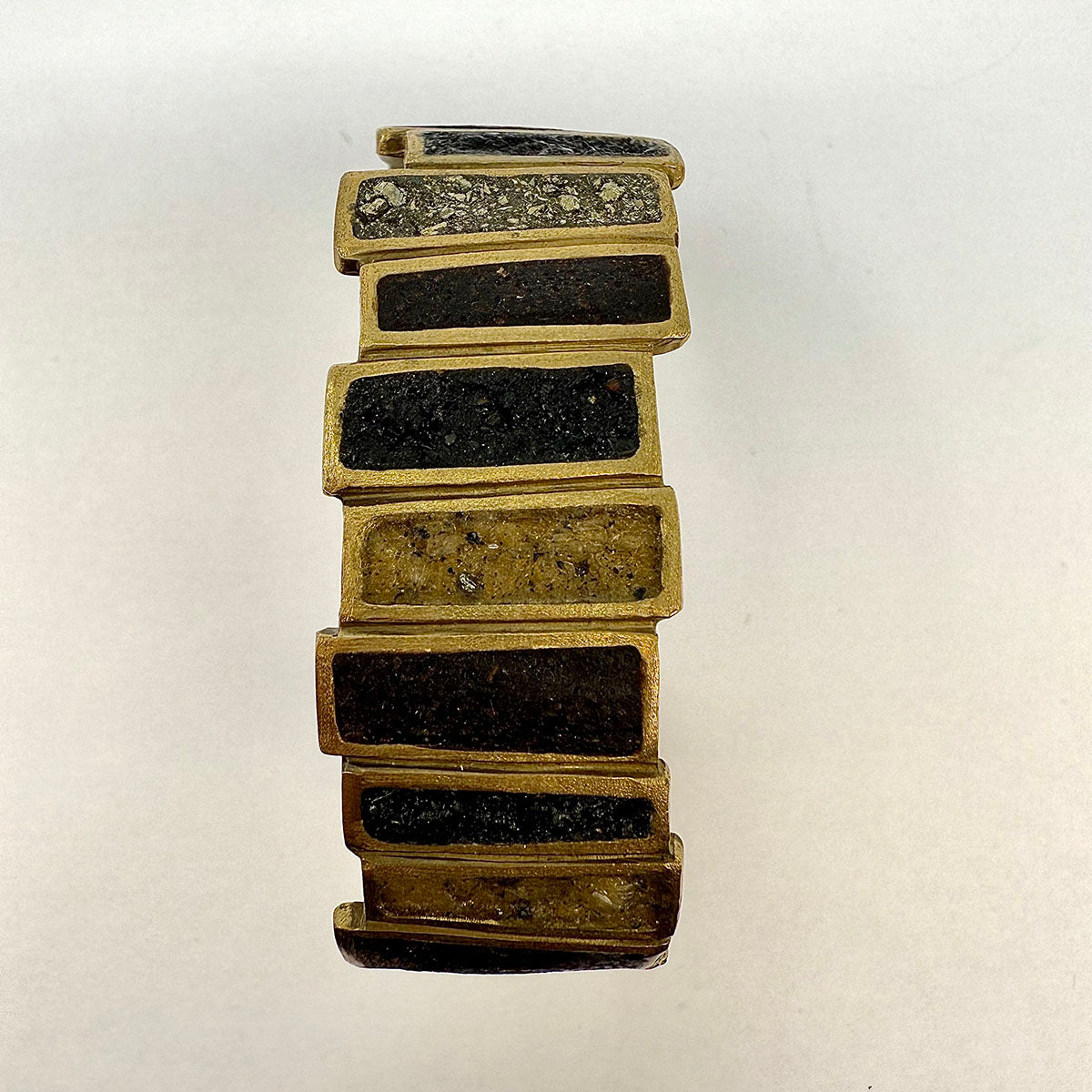 David Urso Ladder Bracelet with Lava Rock Inlay