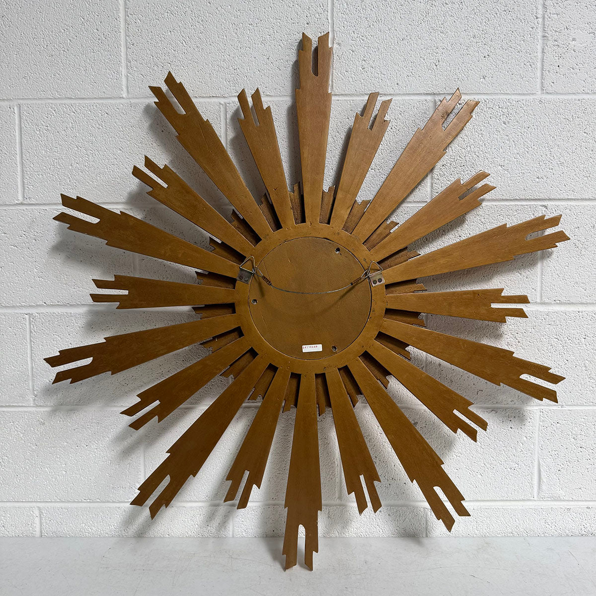 Mid Century Modern Gold Sunburst Wall Mirror