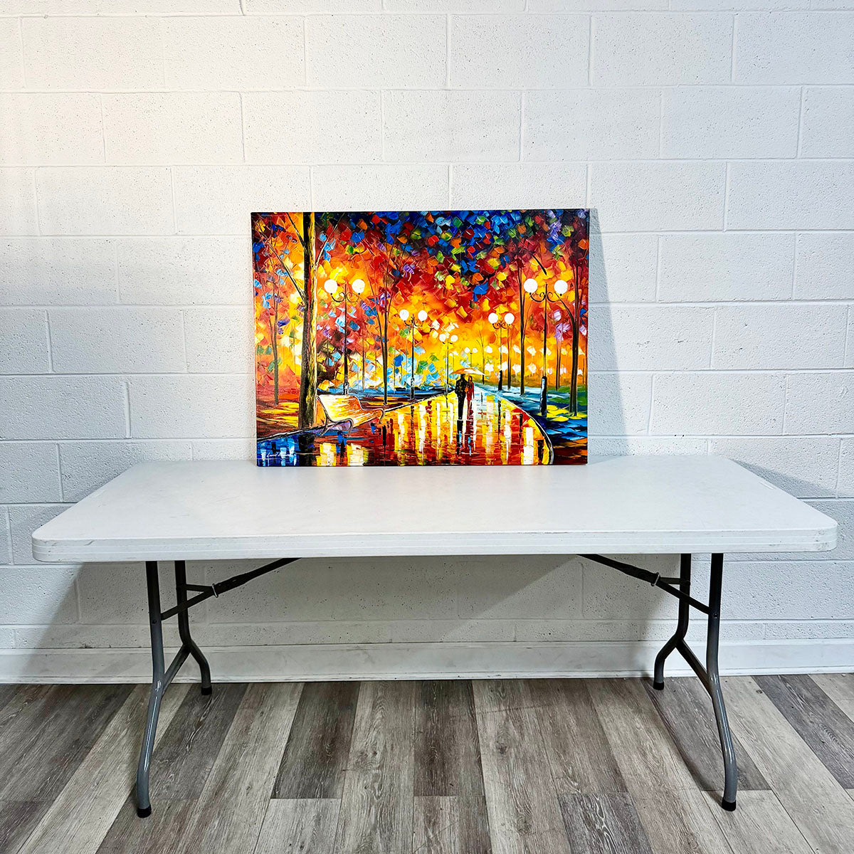 "Rain's Rustle in the Park" Signed on Reverse (COA)