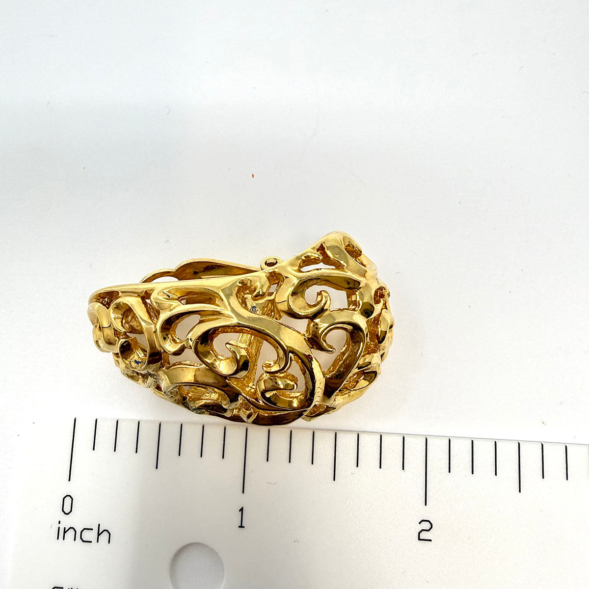 St. John Vintage Large Open-work Intrricate Earrings