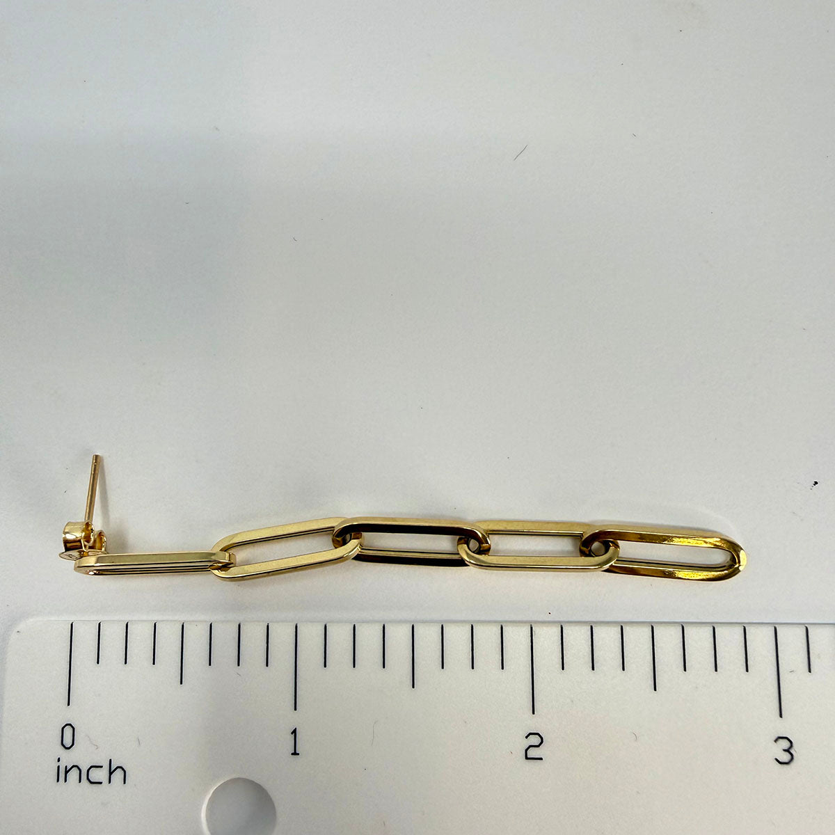 14K Paperclip Link Earrings