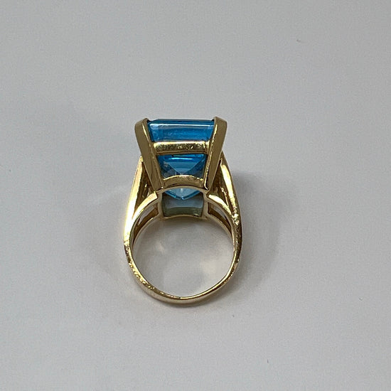 14K Gold Ring with Blue Topaz